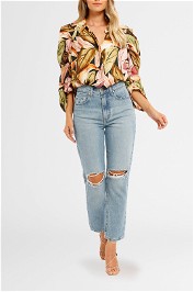 Acler Ridgeway Blouse Falling Leaves