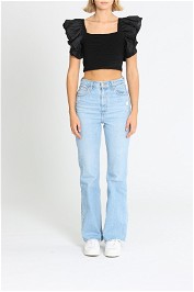 Aje Corinne Knit Bodice Crop Top