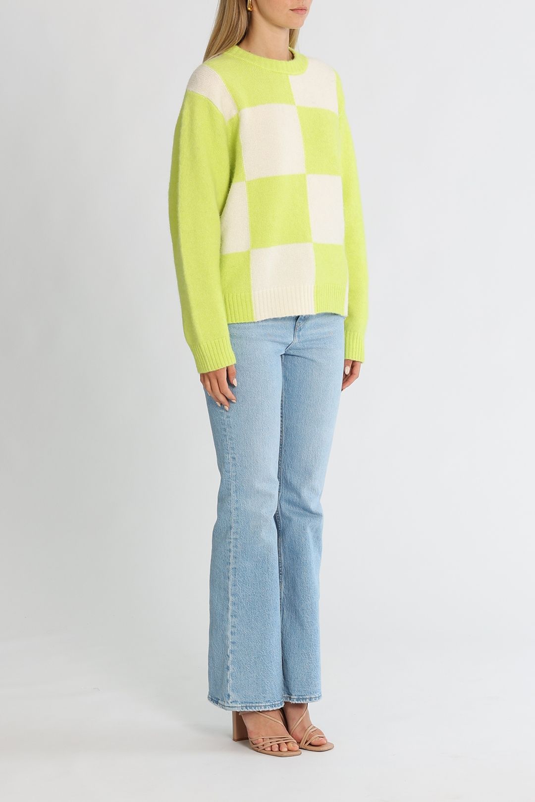 Baum und Pferdgarten Cecilee Check Knit Lime Long Sleeves