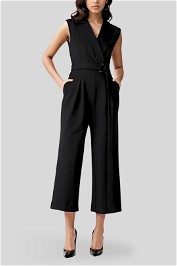 BCBGMAXAZRIA - Surplice Work Wide Leg Jumpsuit