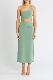 Bec and Bridge Ivy Crop and Skirt Set Green