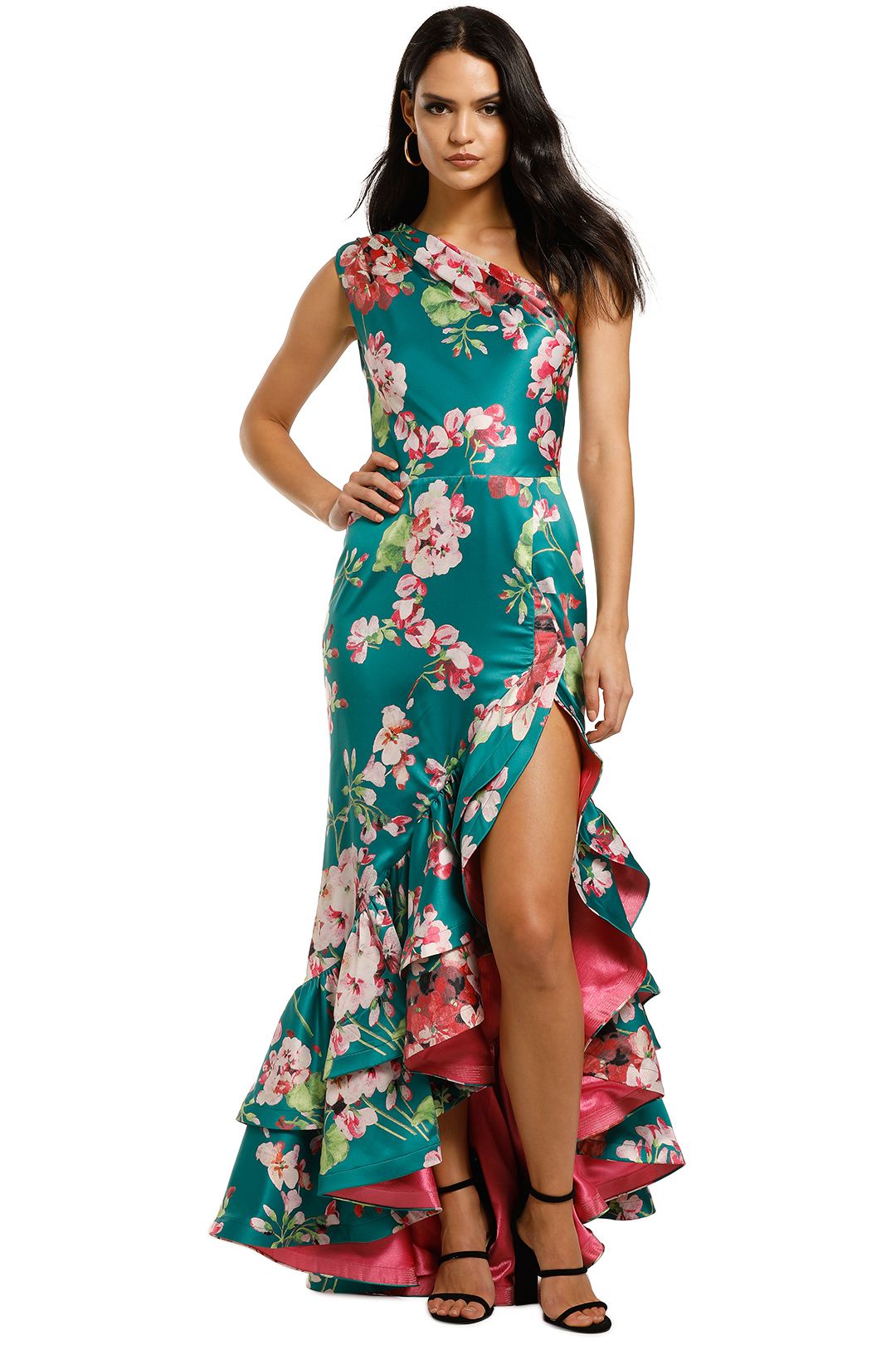 Bronx and Banco - Sofia Gown - Green Fuchsia