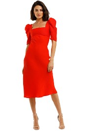 By-Johnny-Turquoise-Shell-Sleeve-Bias-Dress-Front