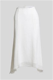 Camilla and Marc Dove White Flared Vignette Midi Skirt