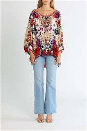 Camilla Raglan Sleeve Blouse W Cuff Reign Of Roses