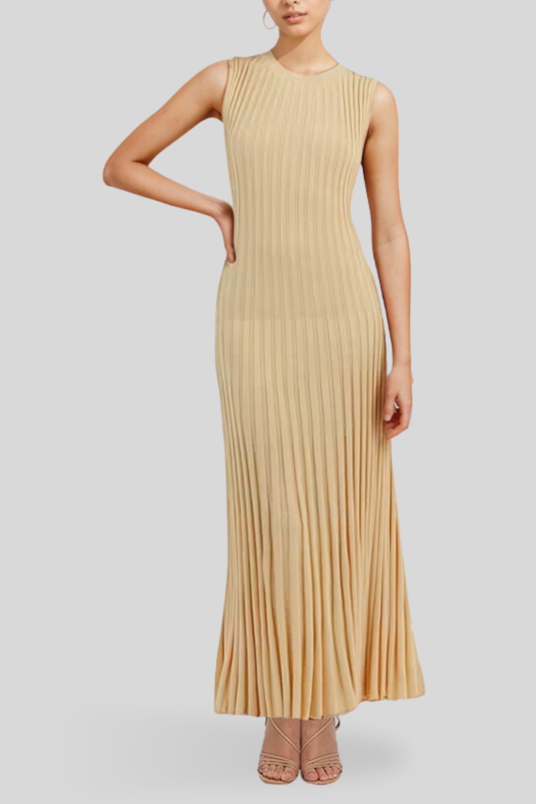 Dissh Ada Lemon Sleeveless Midi Dress