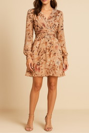 dress hire birthday guess Romina Pleat Flare Dress