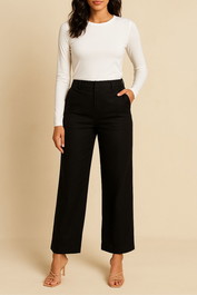 Dress Hire Brunch AERE Black Organic Cotton Relaxed Pants