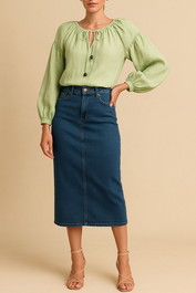 Dress Hire Brunch Kinga Csilla	Linen Long Sleeve Top