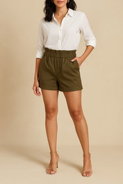 Dress Hire Brunch Solaqua	Olive Cuffed Waist Short