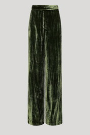 Dress Hire brunch Veronika Maine	Crushed Velvet Pant in Green