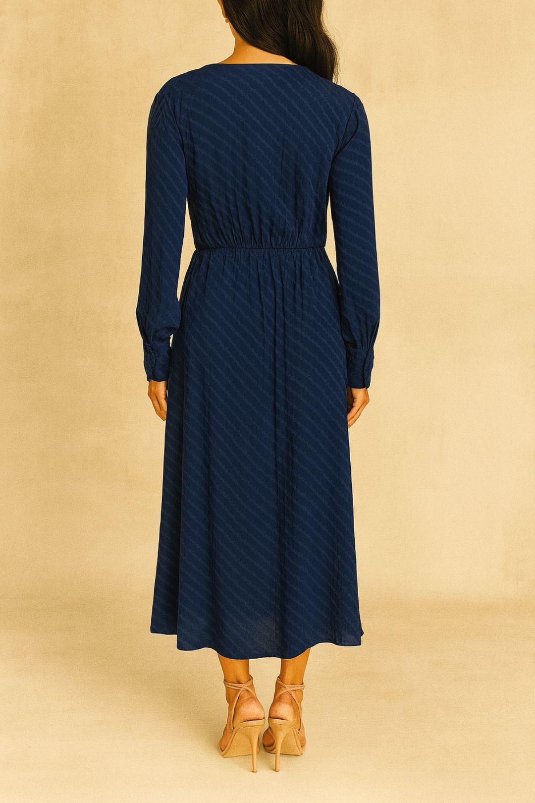 Dress hire brunch Y.A.S	Yasruffy Long Dress Navy