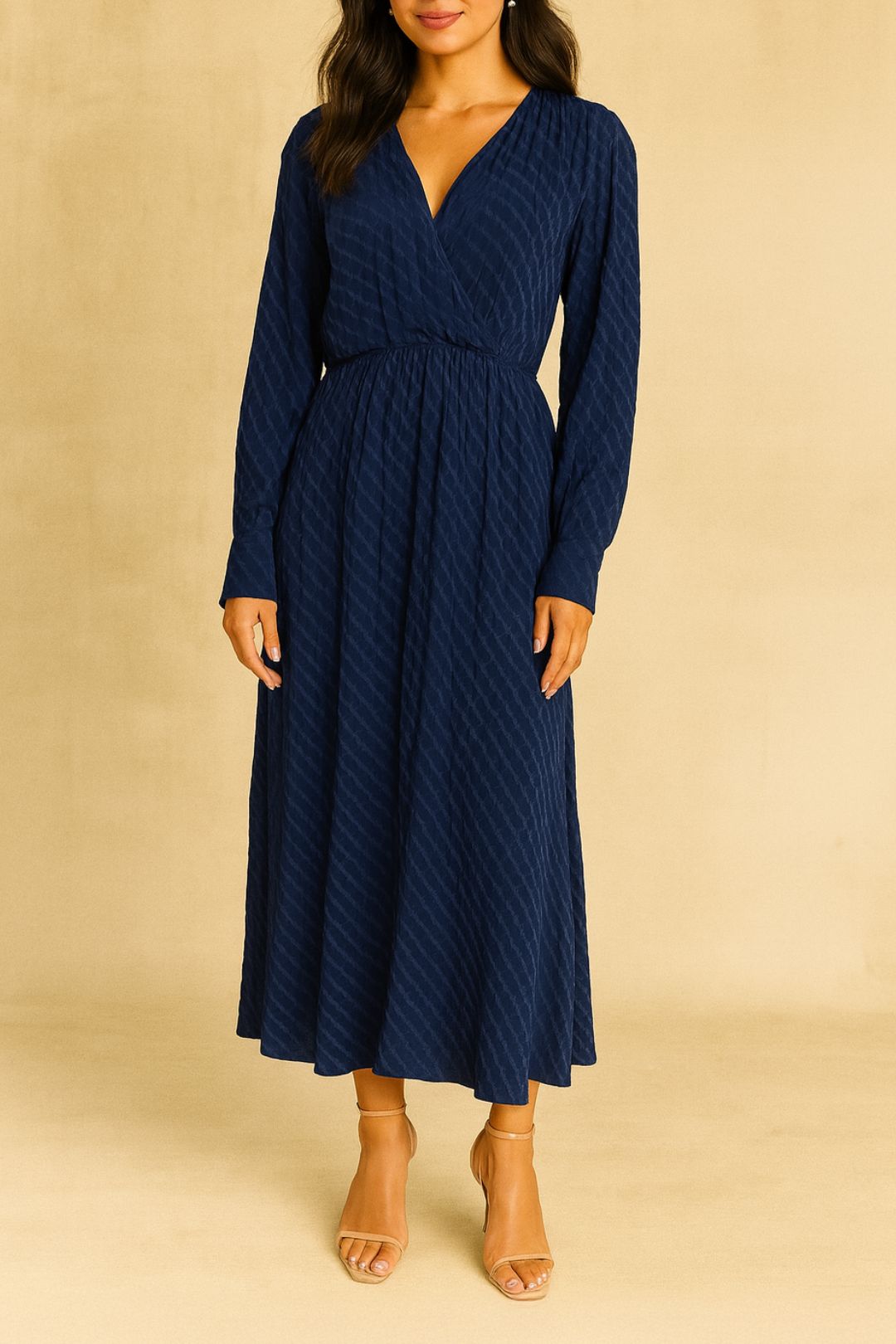 Dress hire brunch Y.A.S	Yasruffy Long Dress Navy