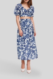 Dress Hire Casual AERE	Drop Waist Midi Skirt