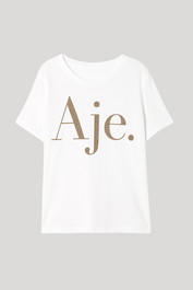 Dress Hire casual AJE Beaded Logo Tee in White