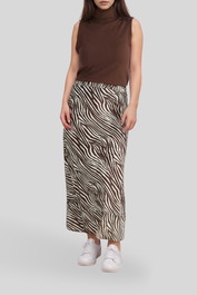 Dress hire casual Brave & True	Corinne Skirt Tan Zebra 