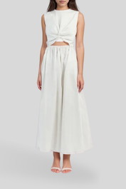 Dress Hire Casual Dissh Ramsey Cotton White Midi Dress 