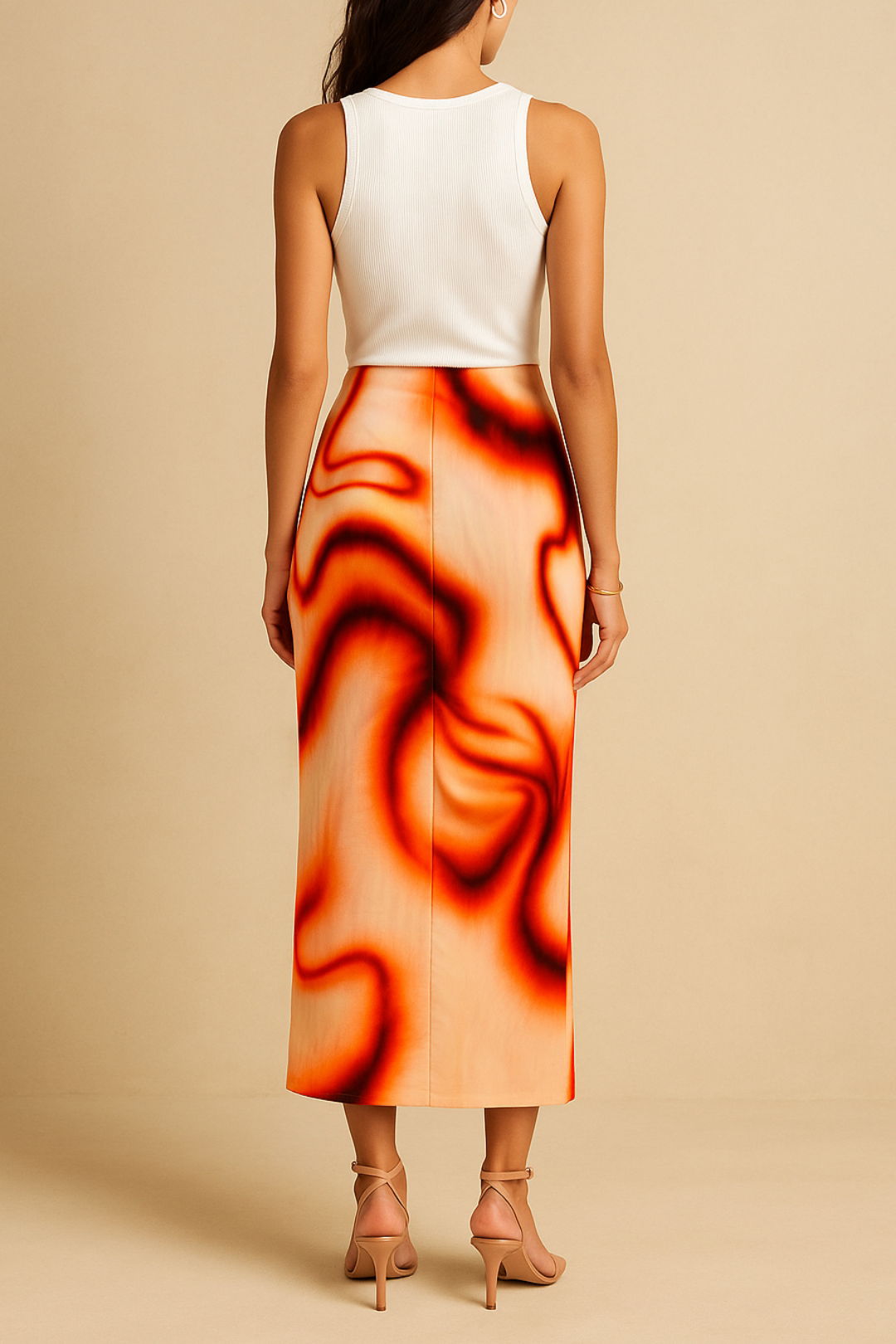 Dress Hire CASUAL SABA FIREDANCE MIDI SKIRT print