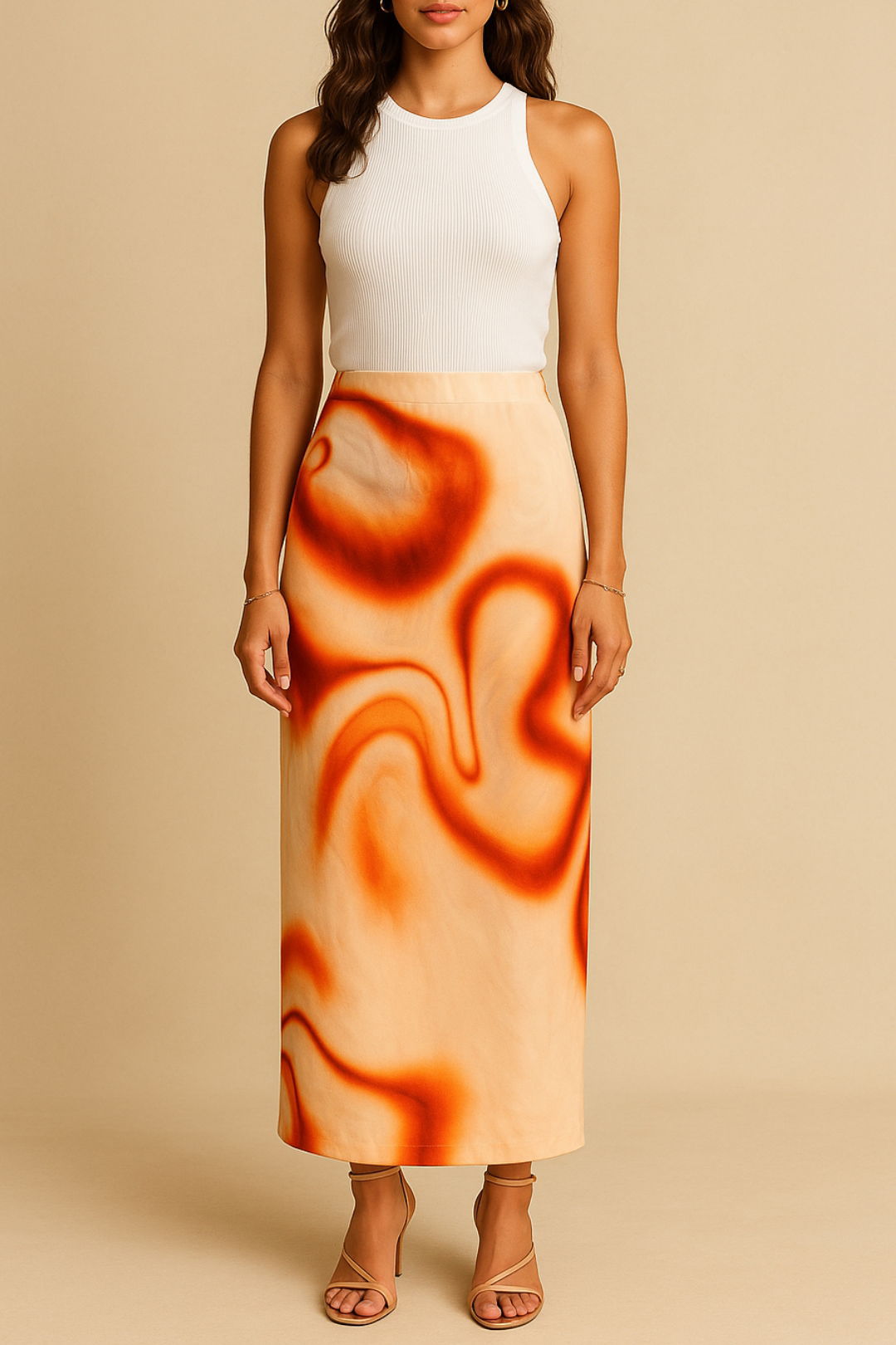 Dress Hire CASUAL SABA FIREDANCE MIDI SKIRT print