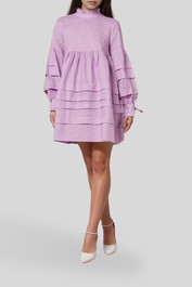 Dress Hire Date Night AERE Pleat Detail Linen Smock Dress