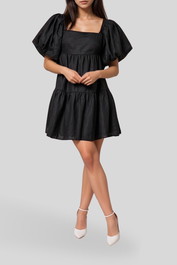 dress hire party aere Puff Sleeve Mini Dress