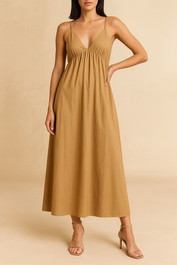 dress hire party Bird & Knoll	Soleil Sundress - Sand