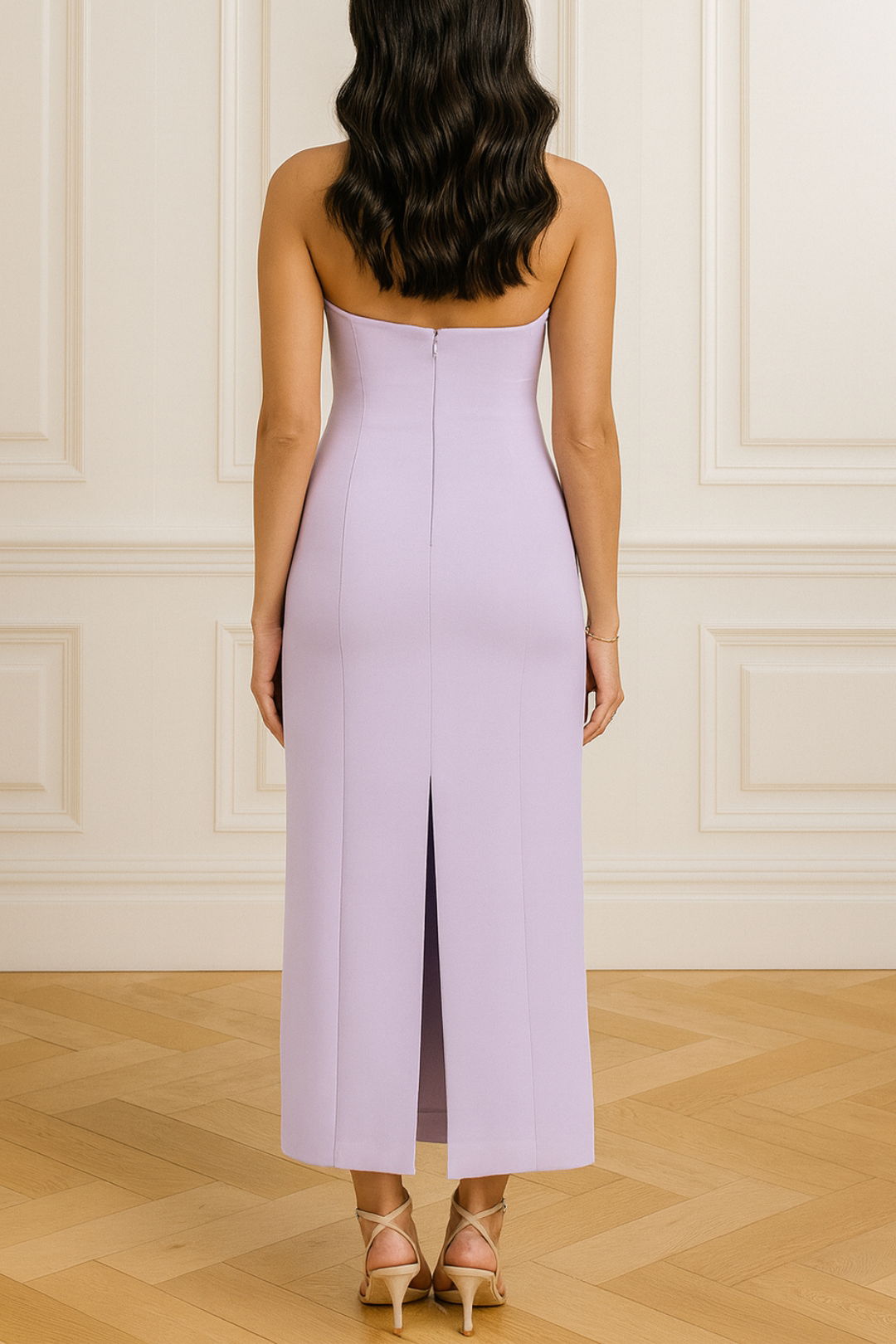 Dress Hire Wedding event Kookai Oyster Strapless Dress - Lilac