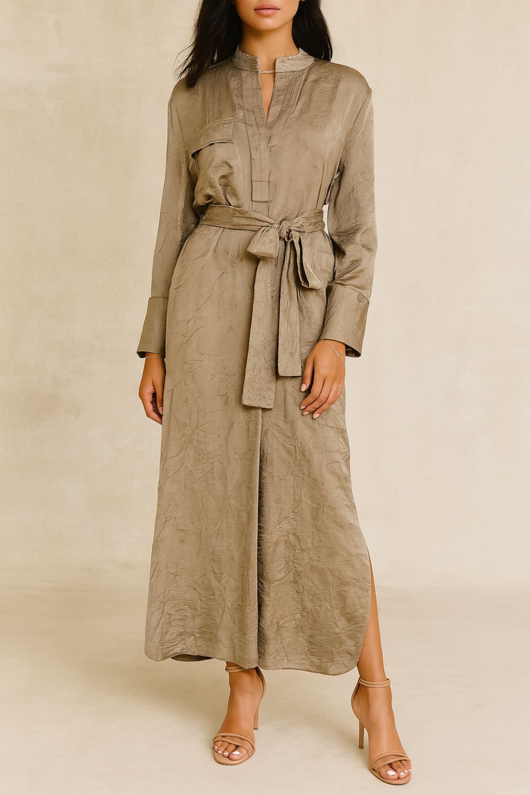 Dress Hire Work event brave and true Sampson Dress in Moss