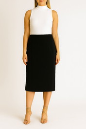 Dress Hire Work event Veronika Maine	Back Split Pencil Skirt in Black