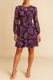 Dress Hire Work function MARCS Call Me Navy Dress Floral