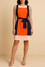 dress hire party Marcs	Color Block Silk Dress