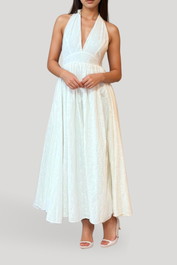 dress hire bridal shower Palm Noosa Checkmate Dress - White