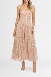 Elle Zeitoune Bustier Midi Rose Gold