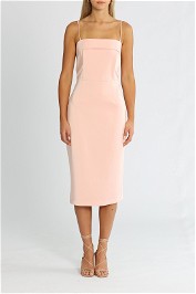 Elle Zeitoune Satin Midi Features With Large Bow Detail Pastel Pink