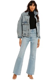 Ena Pelly 90'S Denim Jacket Mid Blue washed