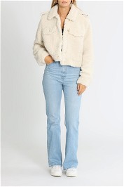 Ena Pelly Teddy Biker Jacket Bone Pockets