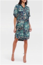 Ginger and Smart Night Grass Mini Shirt Dress Relaxed