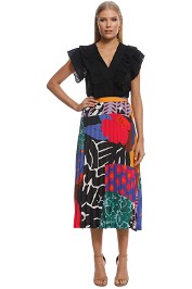 Gorman - Patchwork Punch Pleat Skirt - Print - Front
