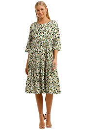 Gorman Confetti Smock Dress Three Quarter Sleeve