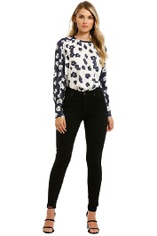 Grace-Willow-Ellis-Top-Blue-Poppy-Print-Front