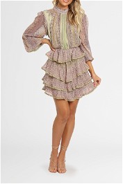 Hemant & Nandita Noor Frill Short Dress