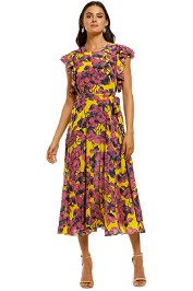 Husk-Tropicana-Dress-Yellow-Pineapple-Front