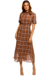 Kate Sylvester Paulina Long Dress plaid