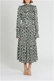 Kitri Mandy Green Tile Print Maxi Dress