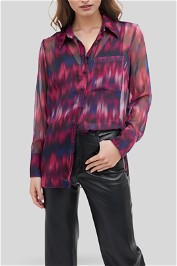 Kookai Bryn Oversized Shirt Berry