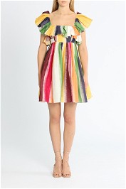 LEO LIN Fortune Stripe Tie Back Dress