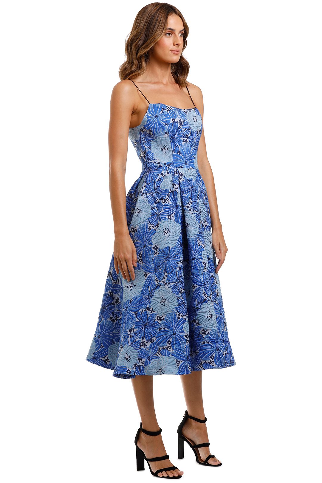 Love Honor Alexia Midi Cobalt Sleeveless