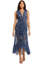 Misa LA Ava Dress Blue Print