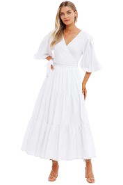 MLM Label Elder Wrap Midi Chalk tiered