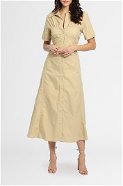 Nicholas Tenley Midi Dress Khaki